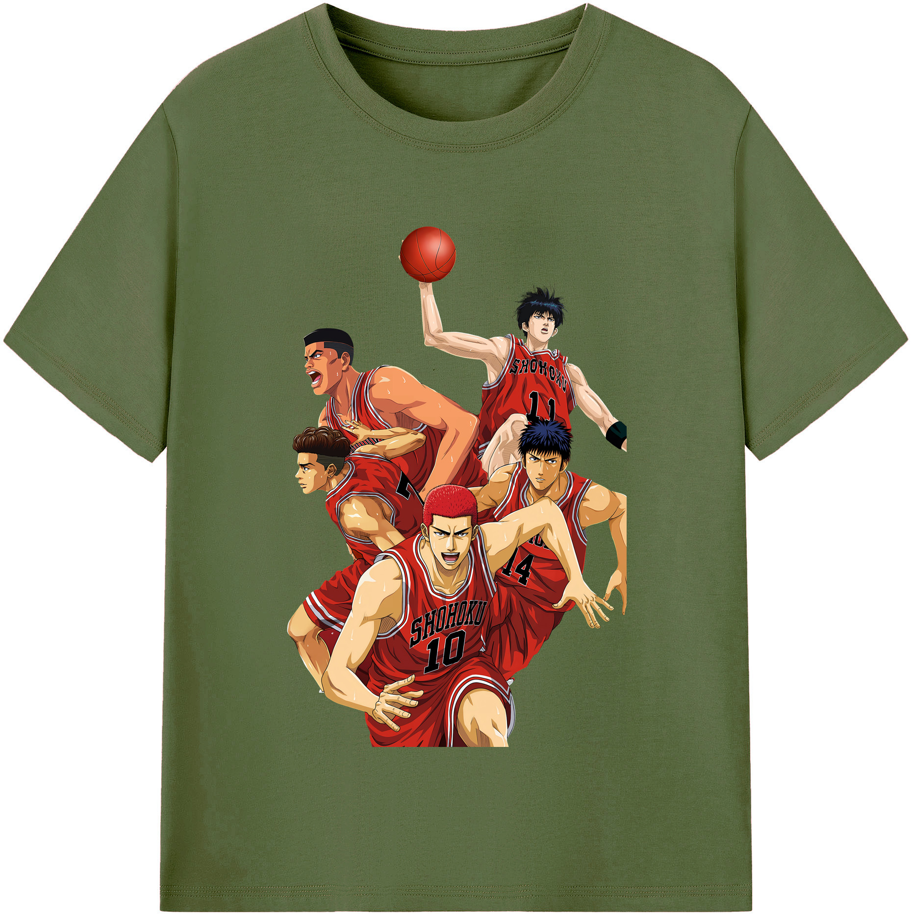 SLAM DUNK／スラムダンク 綿100％半袖Tシャツ（フロントプリント）